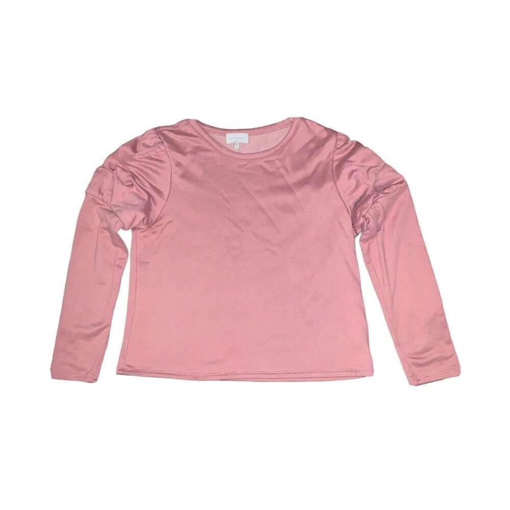 Lucky Brand Cropped Sweatshirt Women's Medium Long Sleeve Crew NeckPink